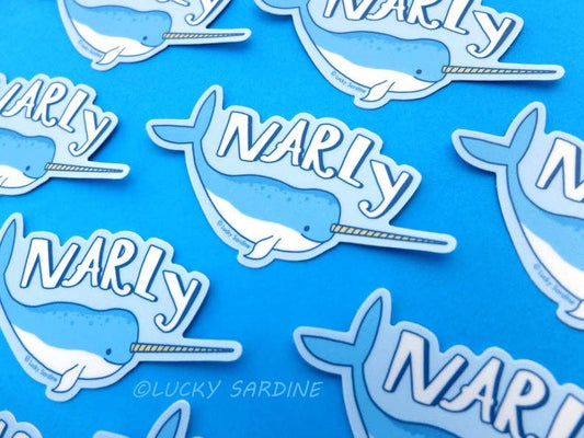 Narwhal Narly Unicorn of the Sea Vinyl Sticker
