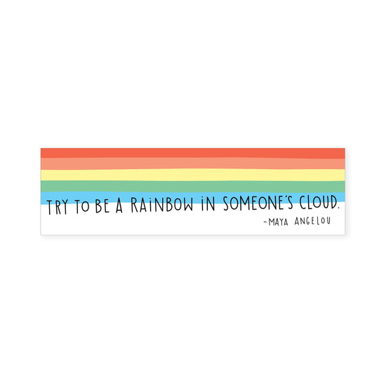 Maya Angelou Rainbow Quote Bookmark