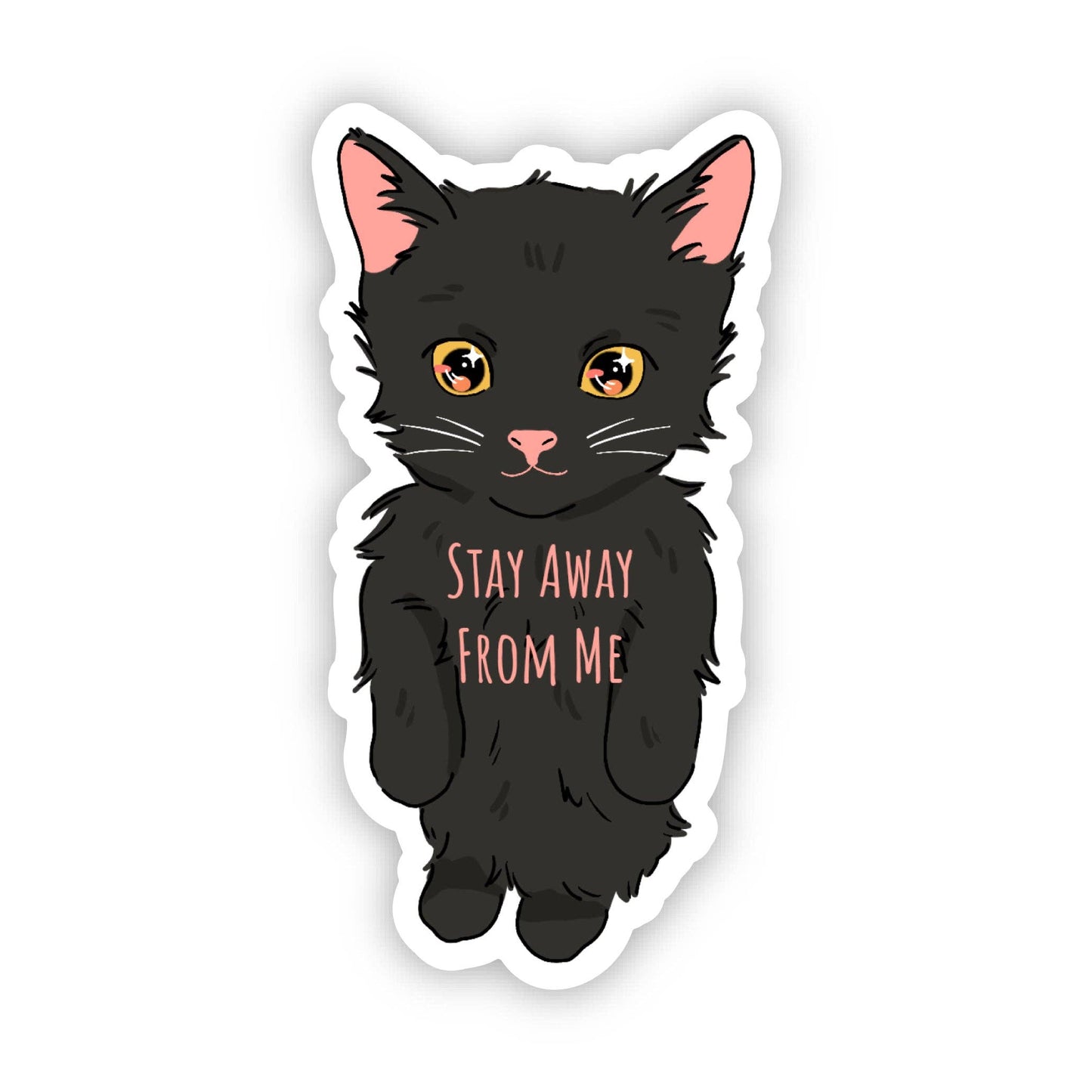 Stay Away From Me Anime Cat Sticker
