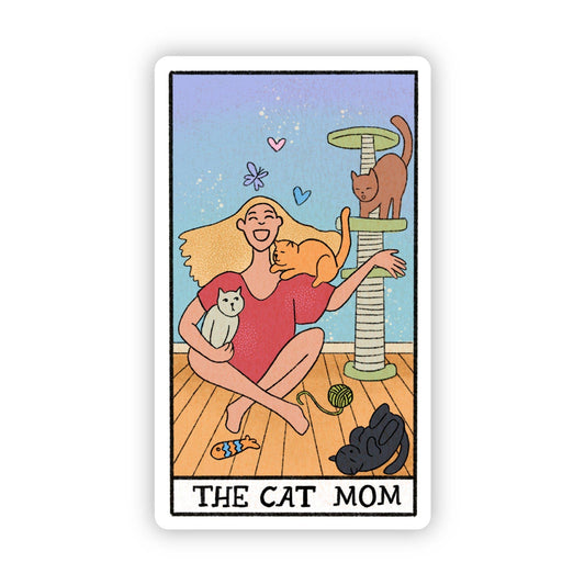 The Cat Mom Tarot Card Sticker