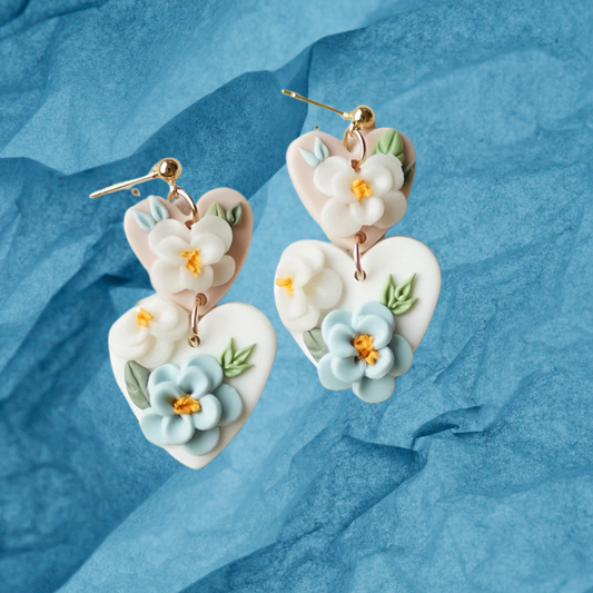 Polly's Vintage: Alice Tea Party Clay Earrings