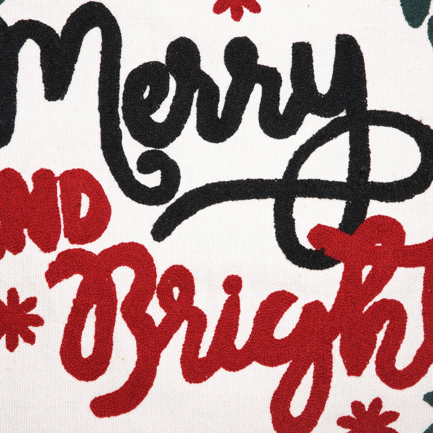 Black Plaid Merry & Bright Pillow