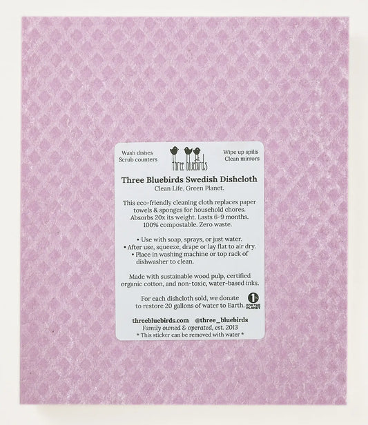 Daisies on Rose Swedish Dishcloth