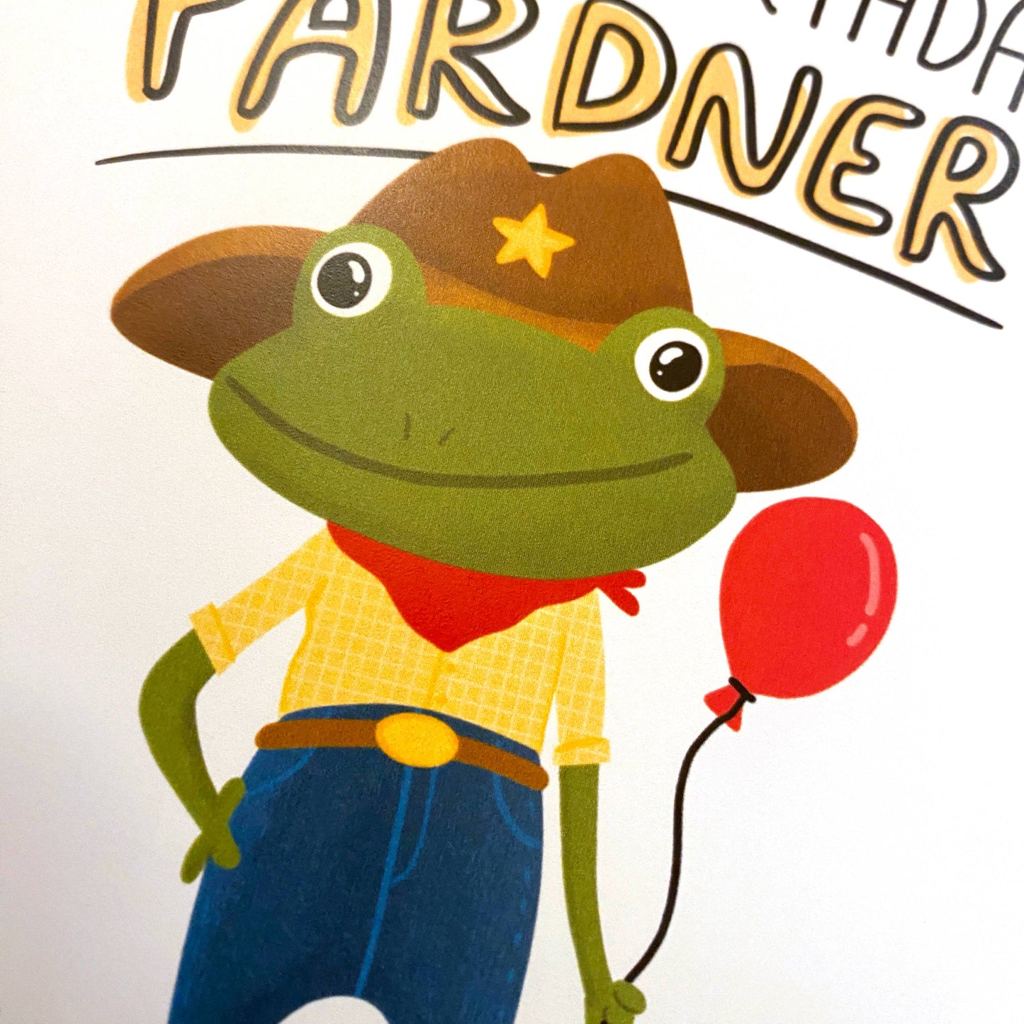 Cowboy Frog Birthday Card