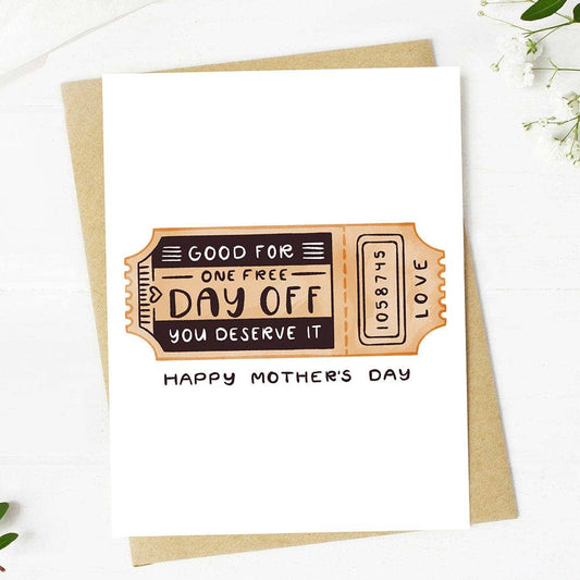 Happy Mother's Day Day Off Coupon Funny Card