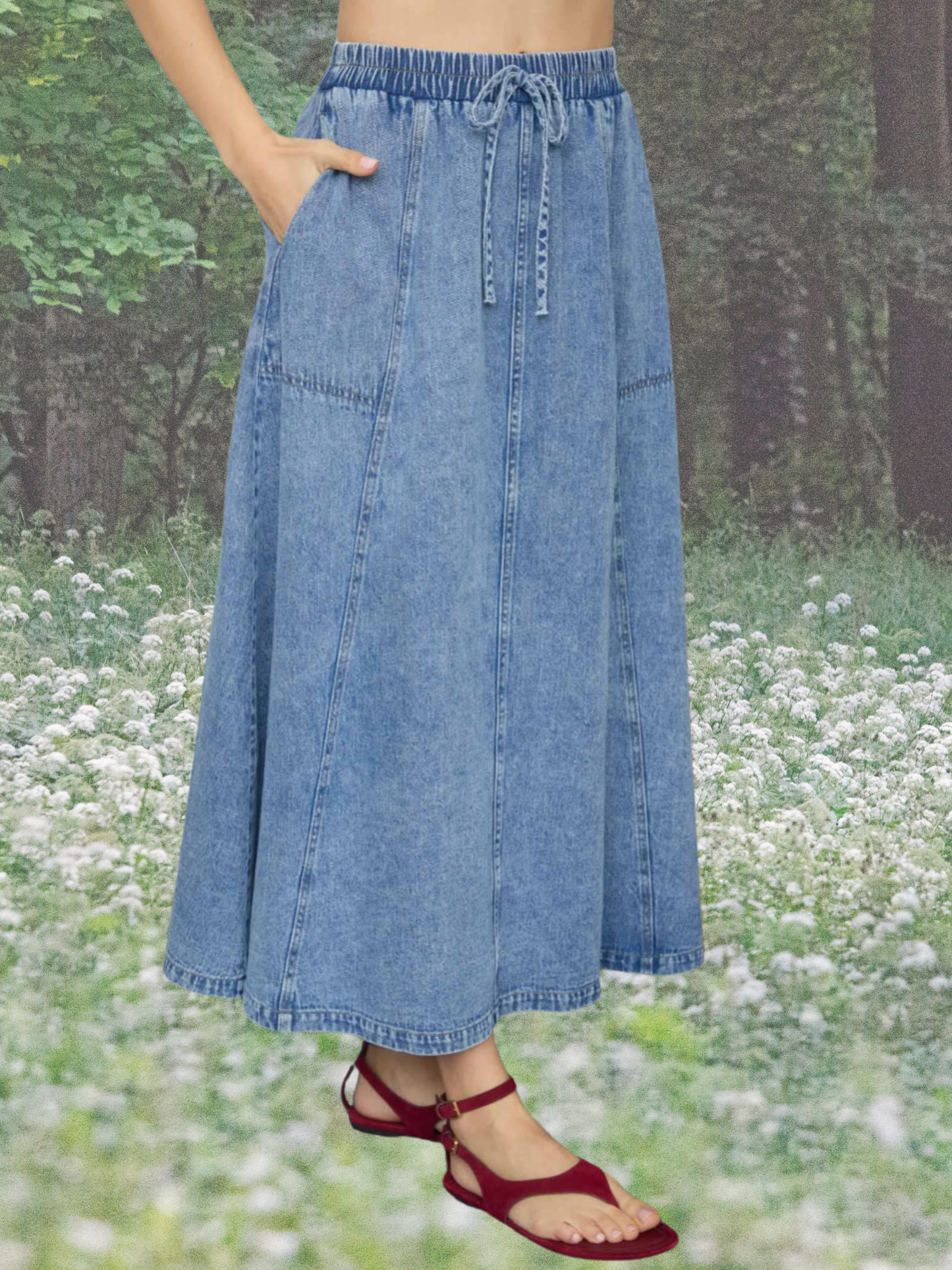 Lived In Denim Skirt