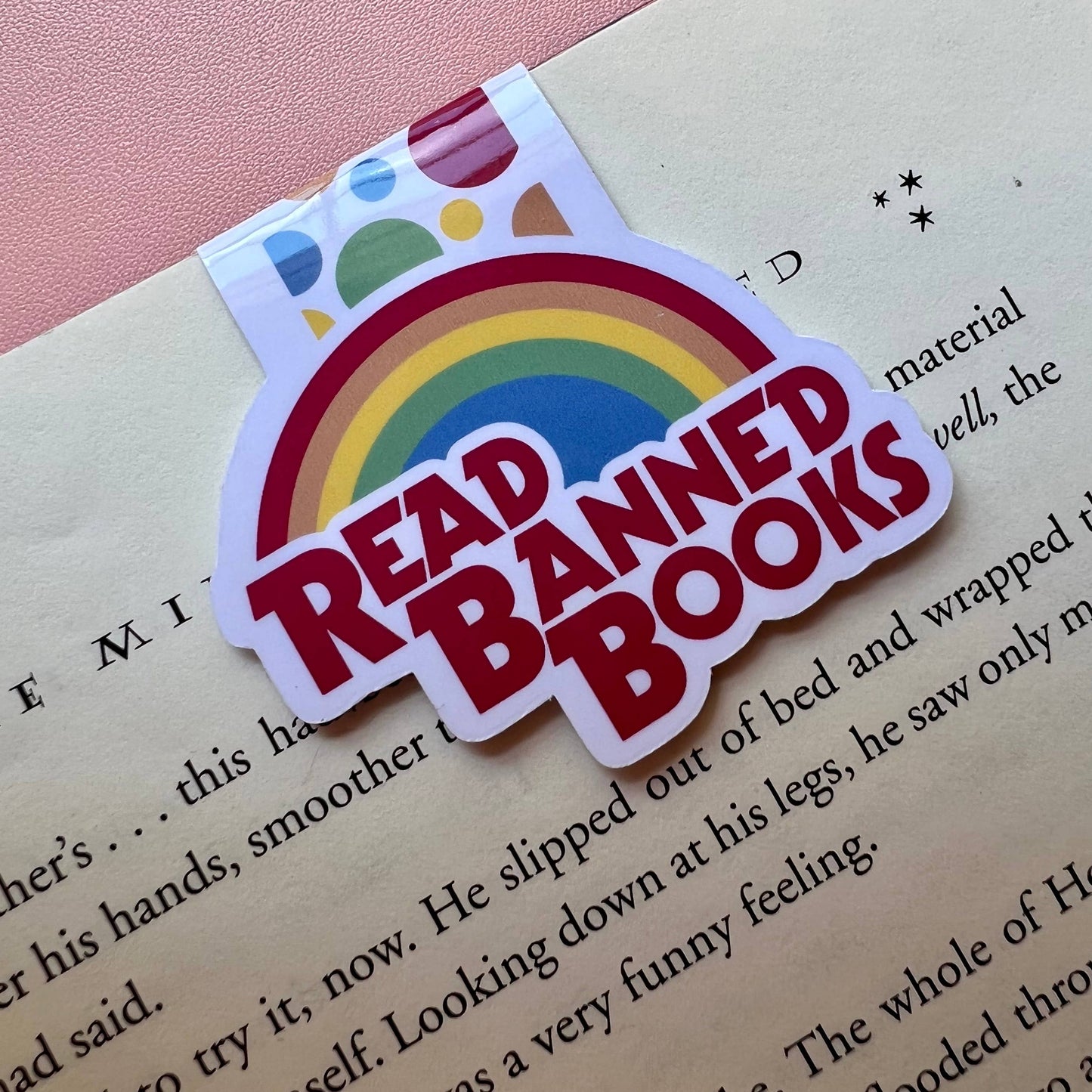 Read Banned Books Rainbow Magnetic Bookmark