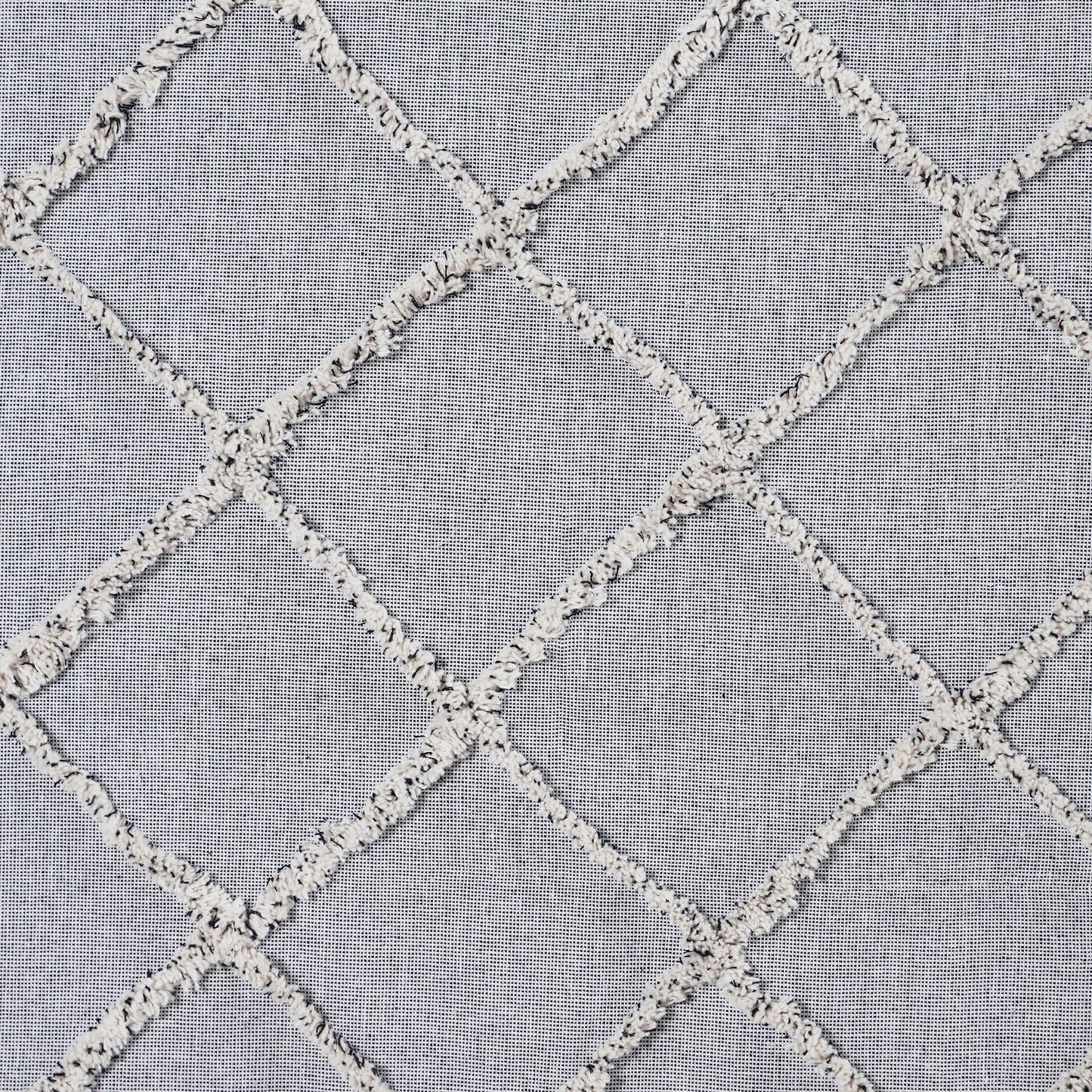 Frayed Lattice Creme & Black Pillow 20x20