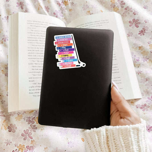 Hockey Romance Book Stack Sticker