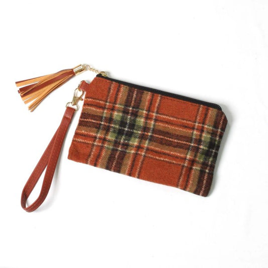 Plaid Wristlet