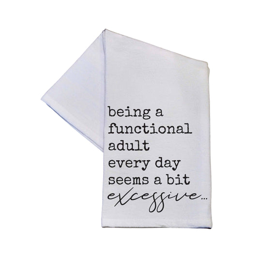 Seems A Bit Excessive Tea Towel