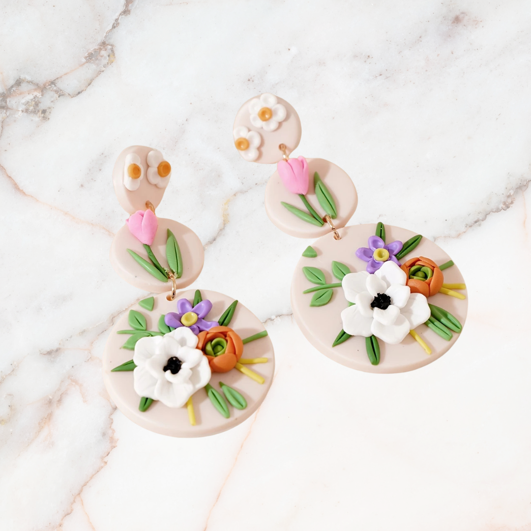 Polly's Vintage: Talia Spring Bouquet Earrings
