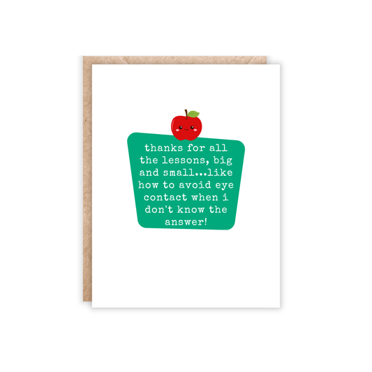 Thanks for the Lessons Big and Small Greeting Card