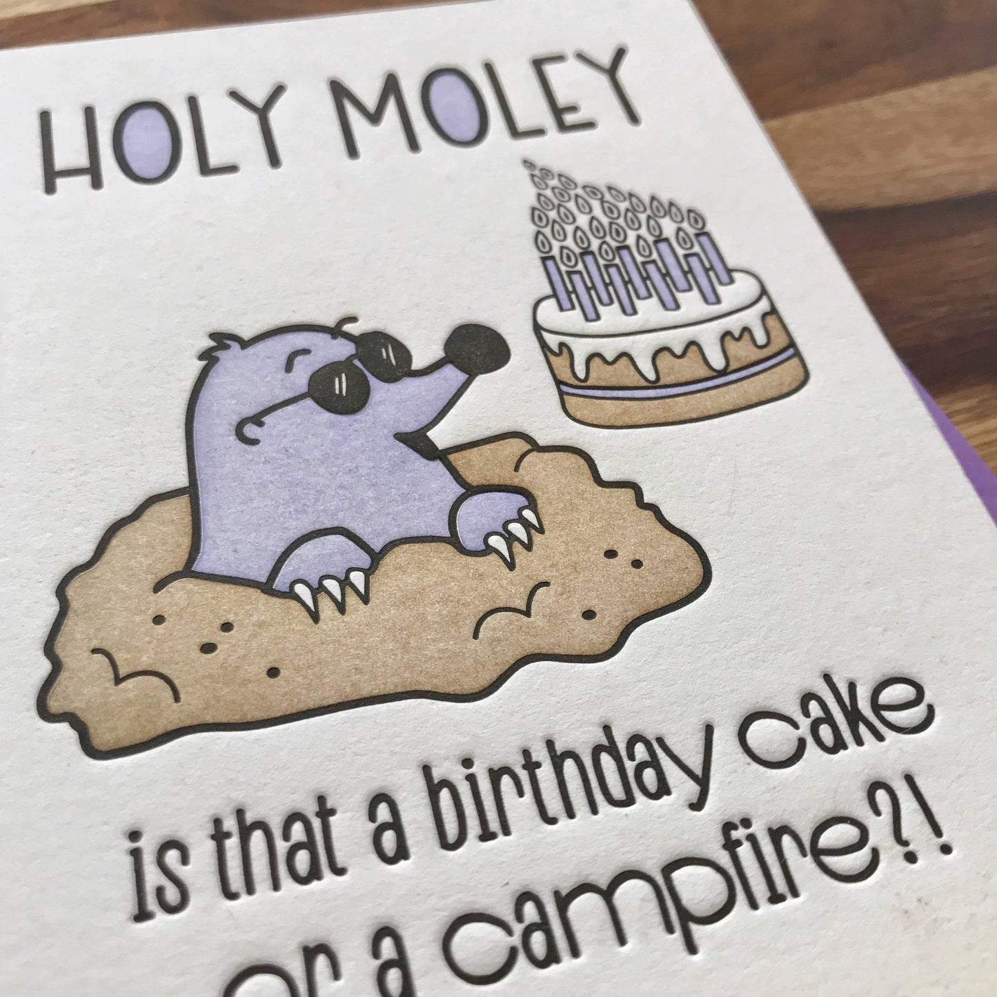 Funny Holy Moley Mole Card