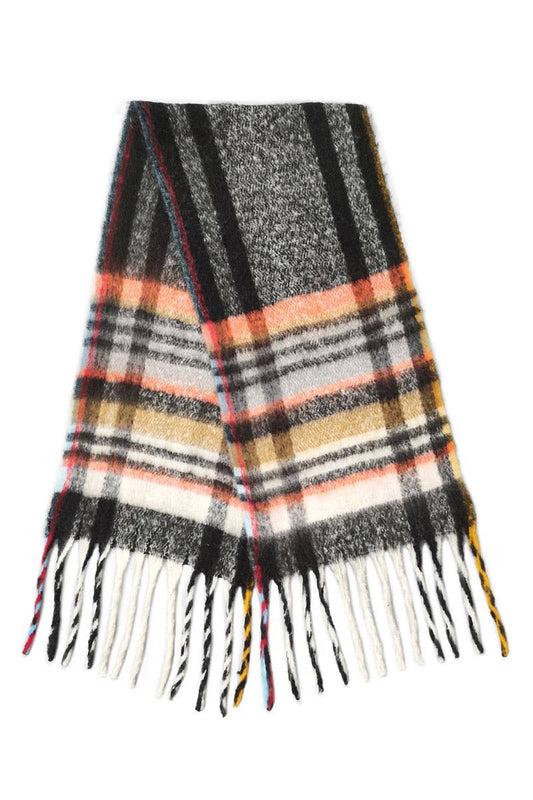Cozy Scarf w Fringe: Black