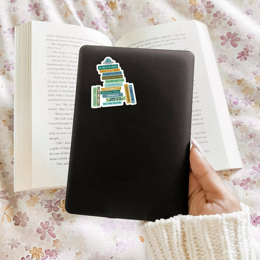 Classic Sci-Fi Book Stack Sticker