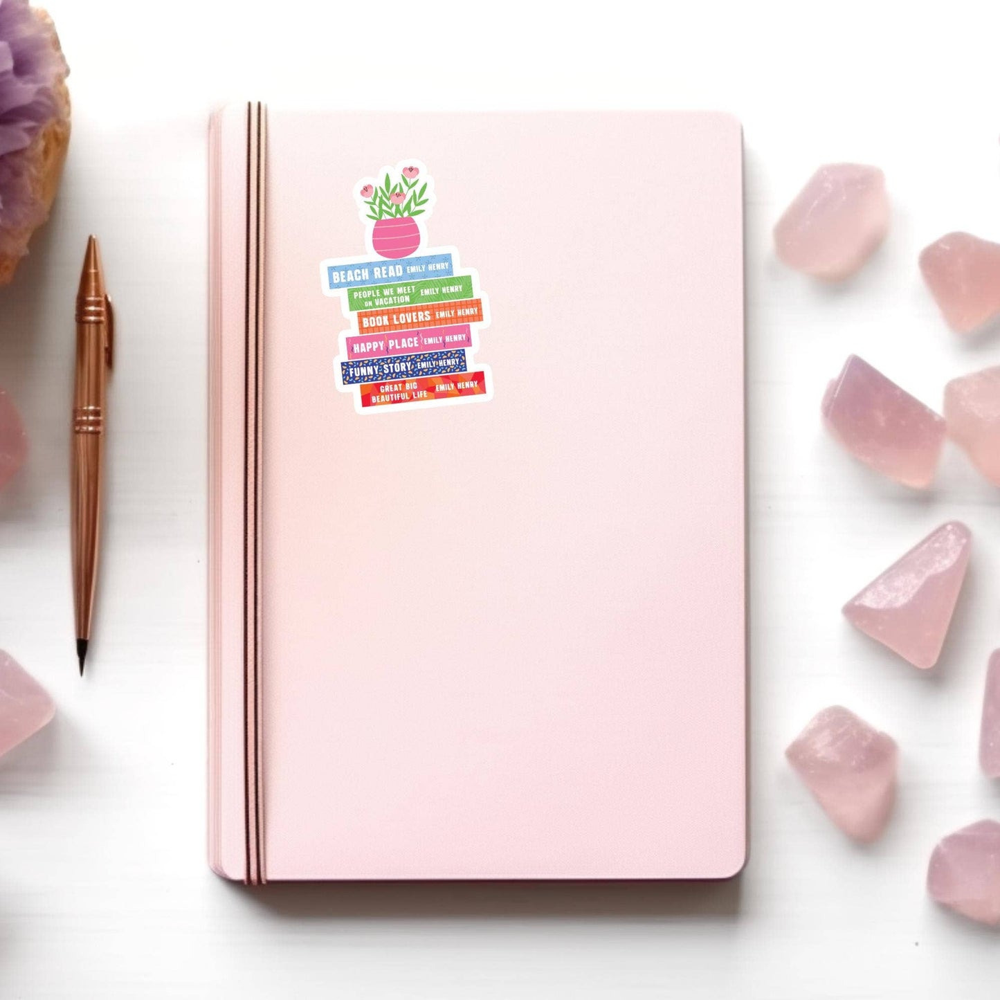 Emily Henry Book Stack Sticker