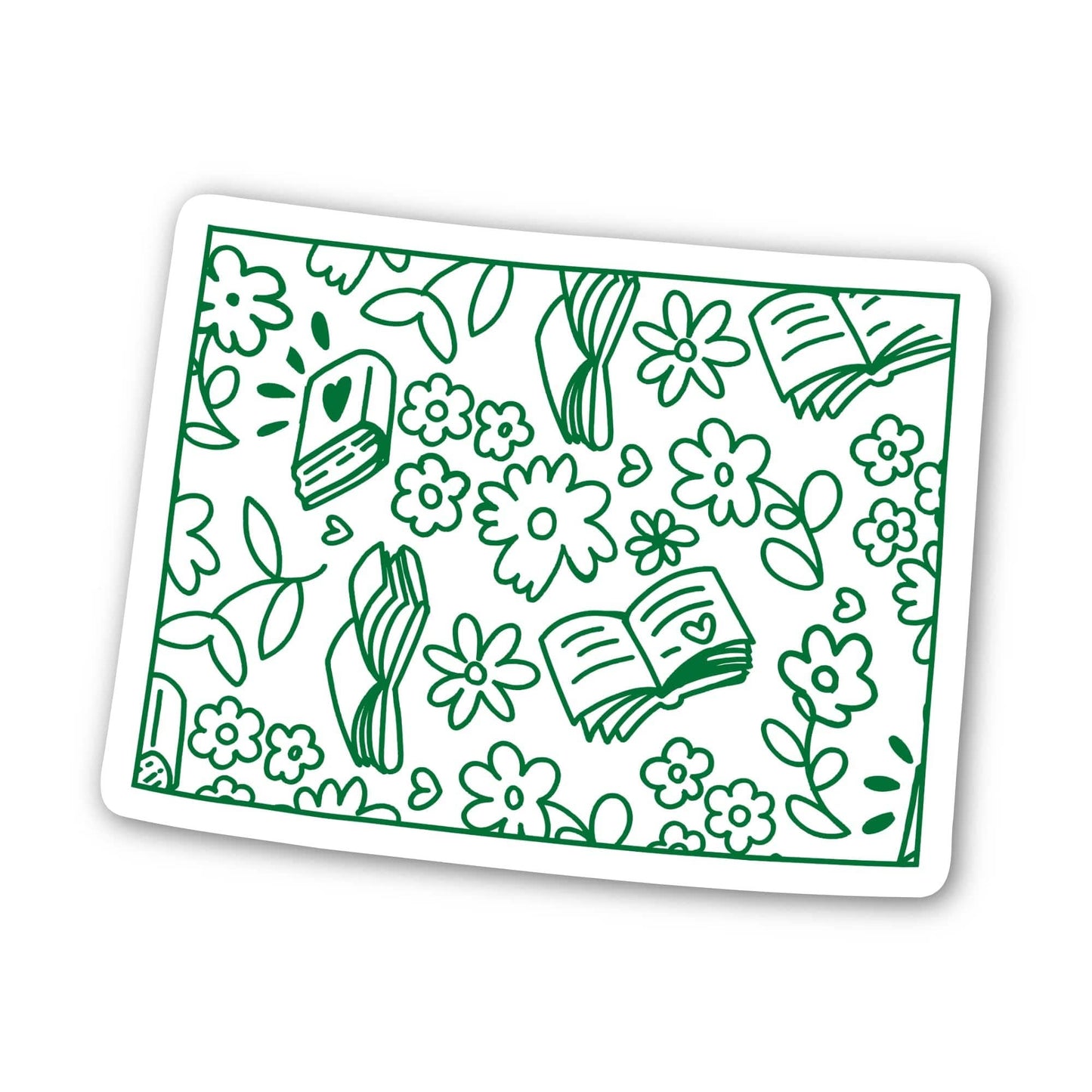 Colorado Bookish Pattern Sticker