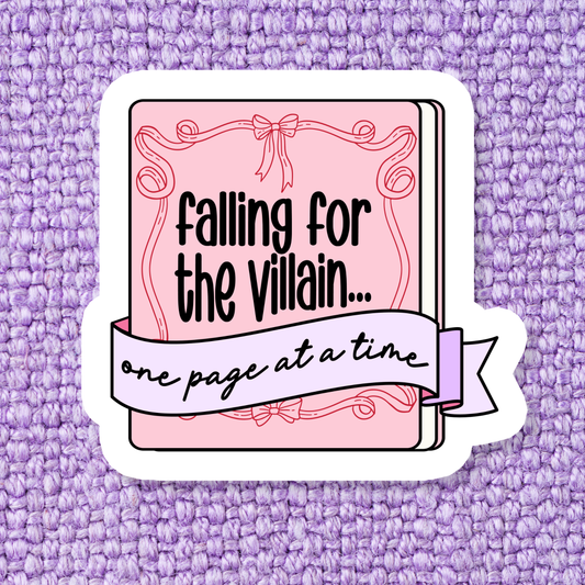 Falling for the Villain Book Sticker