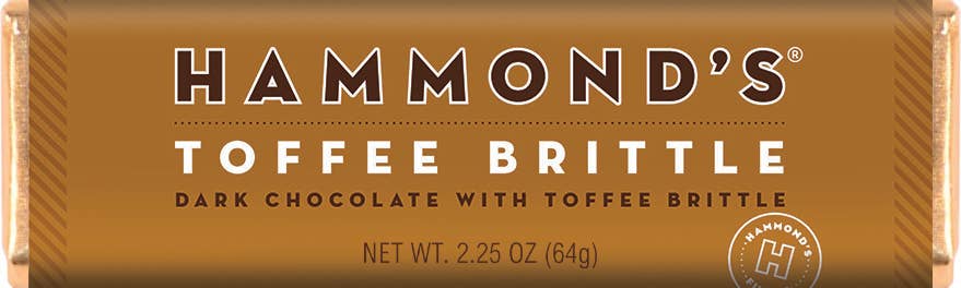 Natural Toffee Brittle Dark Chocolate Candy bar