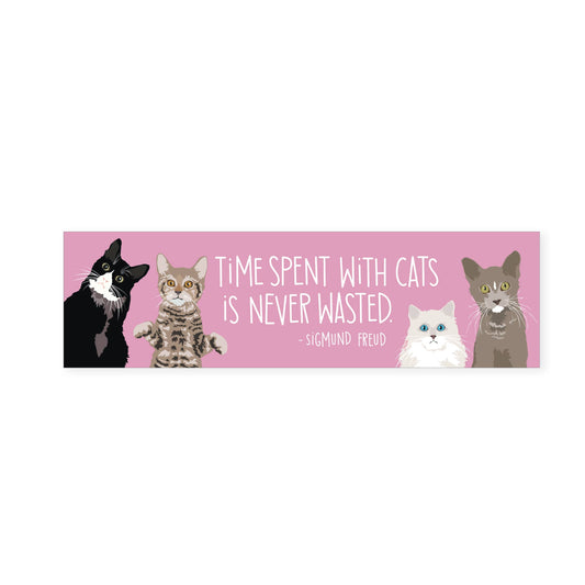Sigmund Freud Time With Cats Quote - Bookmark