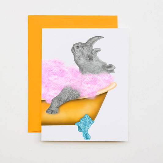 Delilah Jean White Rhinoceros Note Card