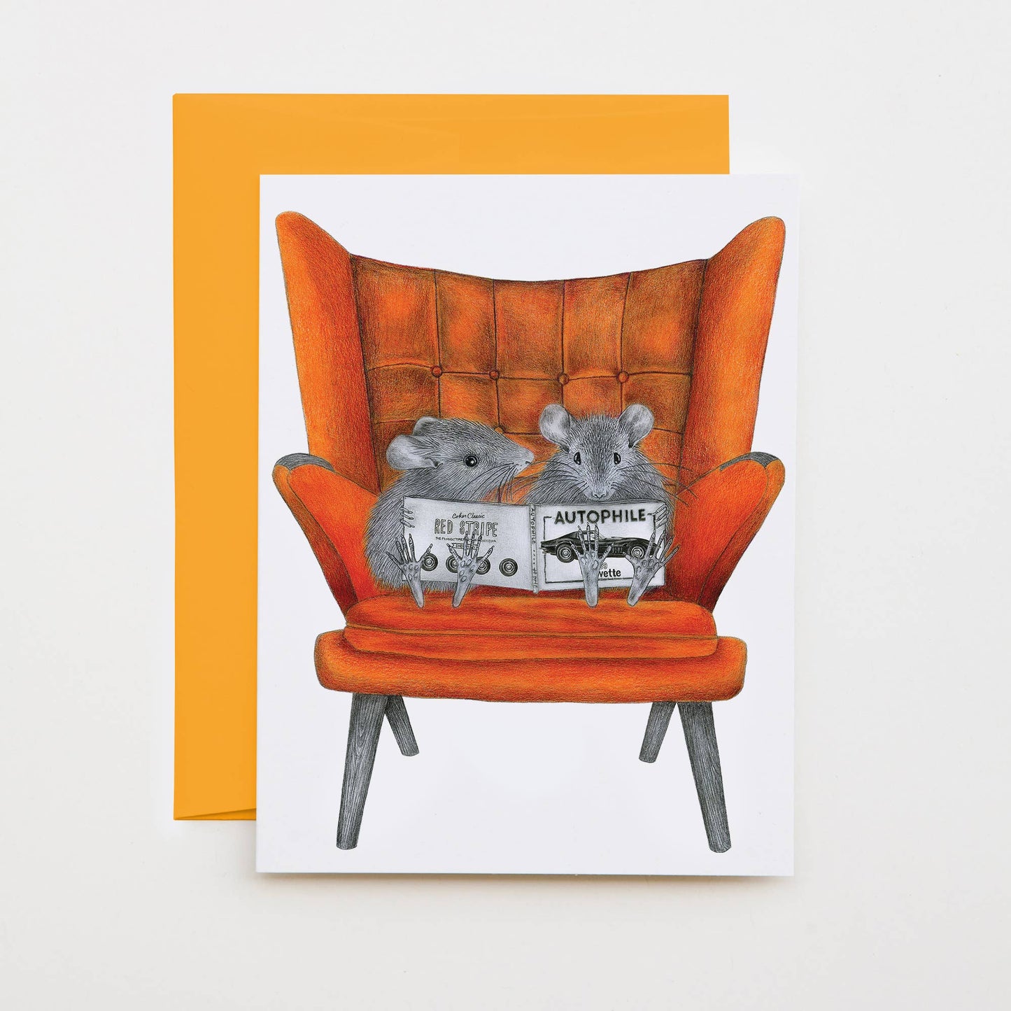 Midge & Mondo Pines Field Mouse Note Card