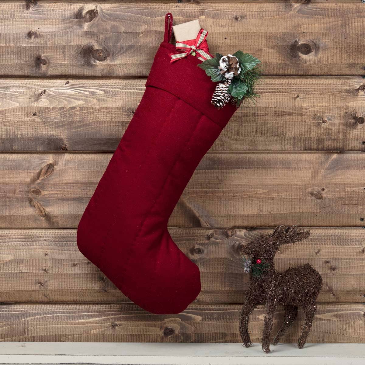 Red Felt Stocking 12x20