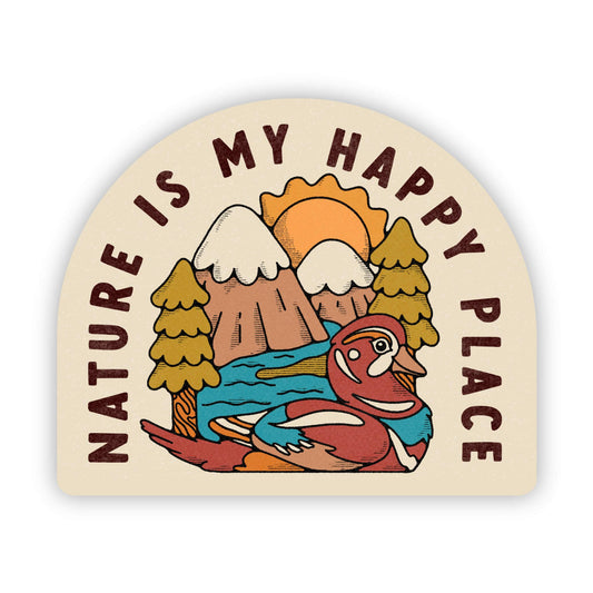 Nature is my happy place Sticker