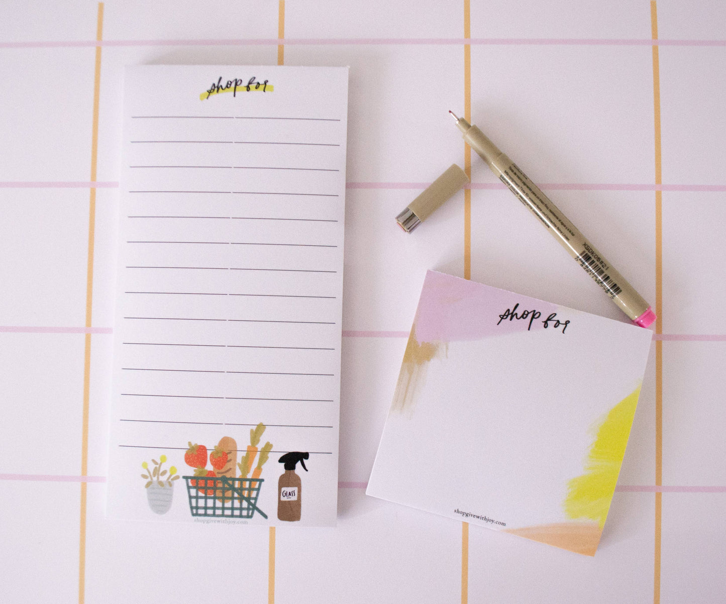 Shopping List Notepad, Basket of Goodies