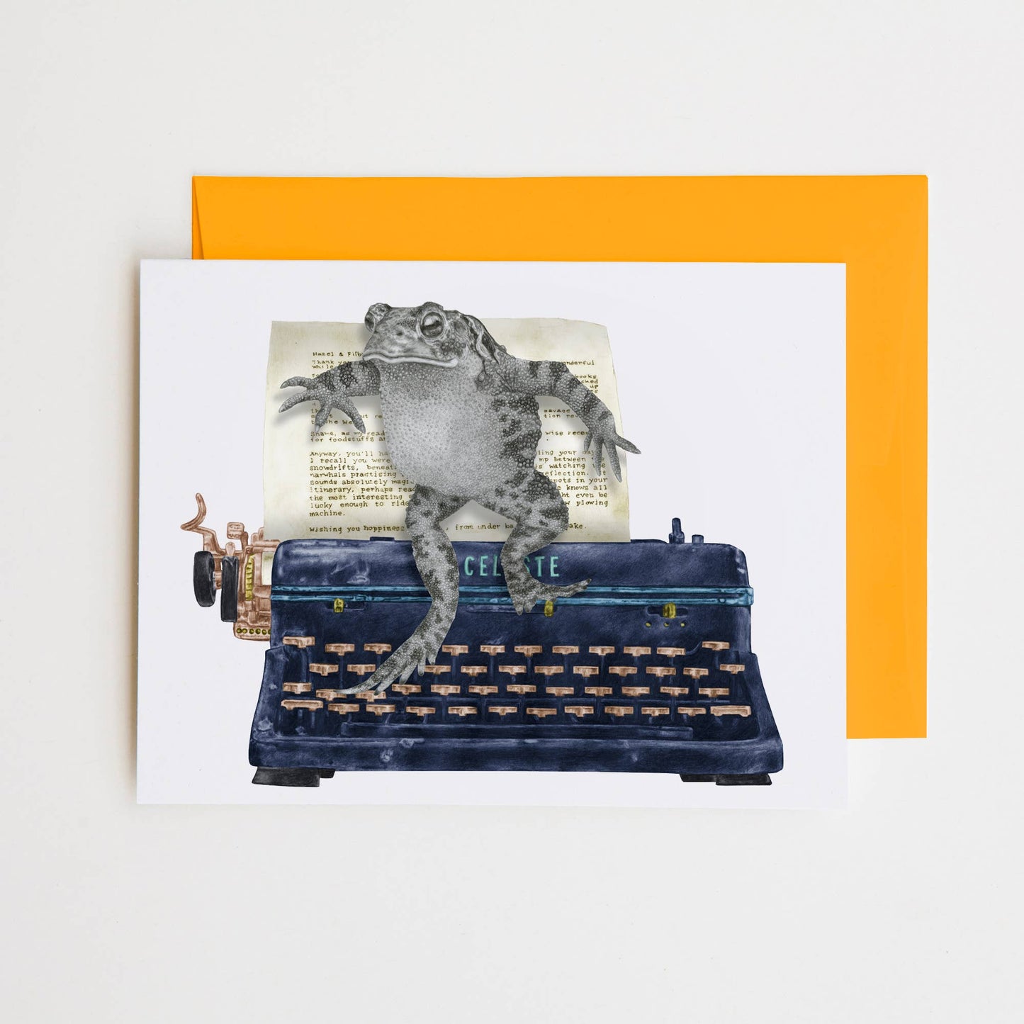 Stuart Bleuet American Toad Note Card