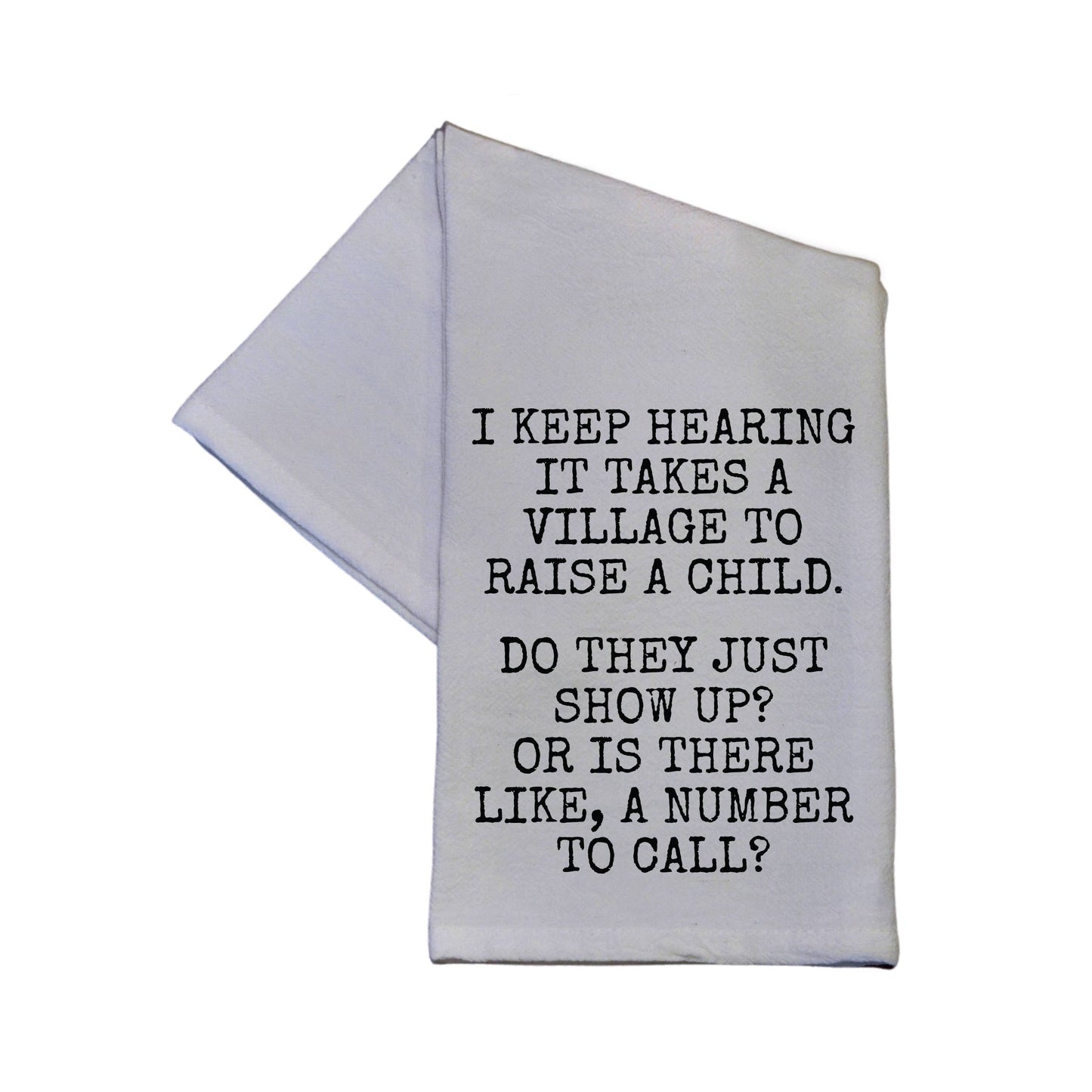 It Takes A Village Cotton Dish Towel