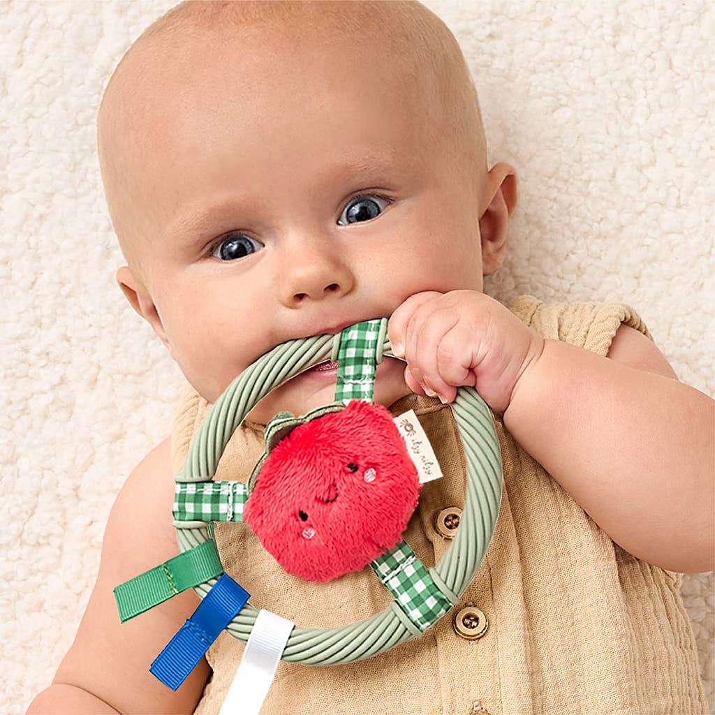 Itzy Ring Pal™ - Teething Ring Taupe Bear