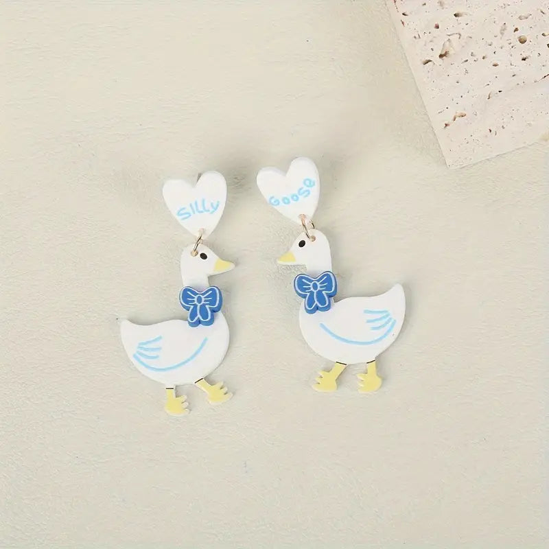 Retro Silly Goose Earrings