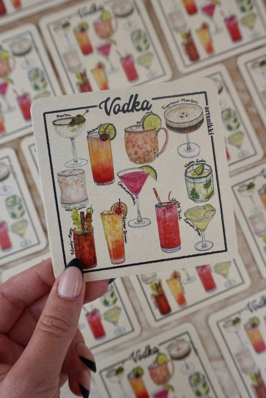 Classic Cocktail Variety Coaster Set of 4