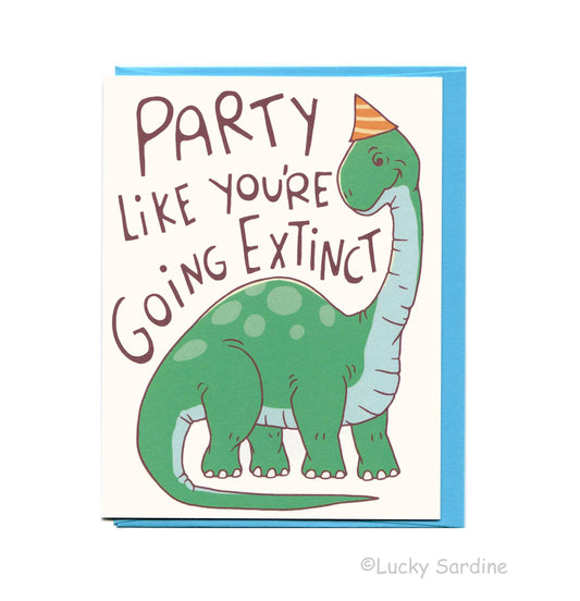 Dinosaur Party Birthday Card