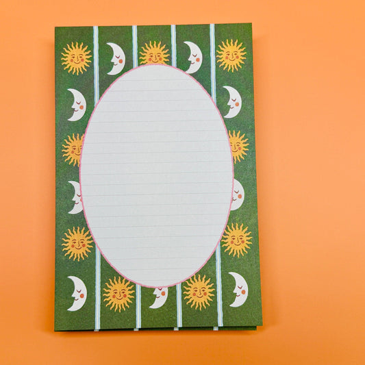 Sun & Moon Pattern 4x6 Notepad