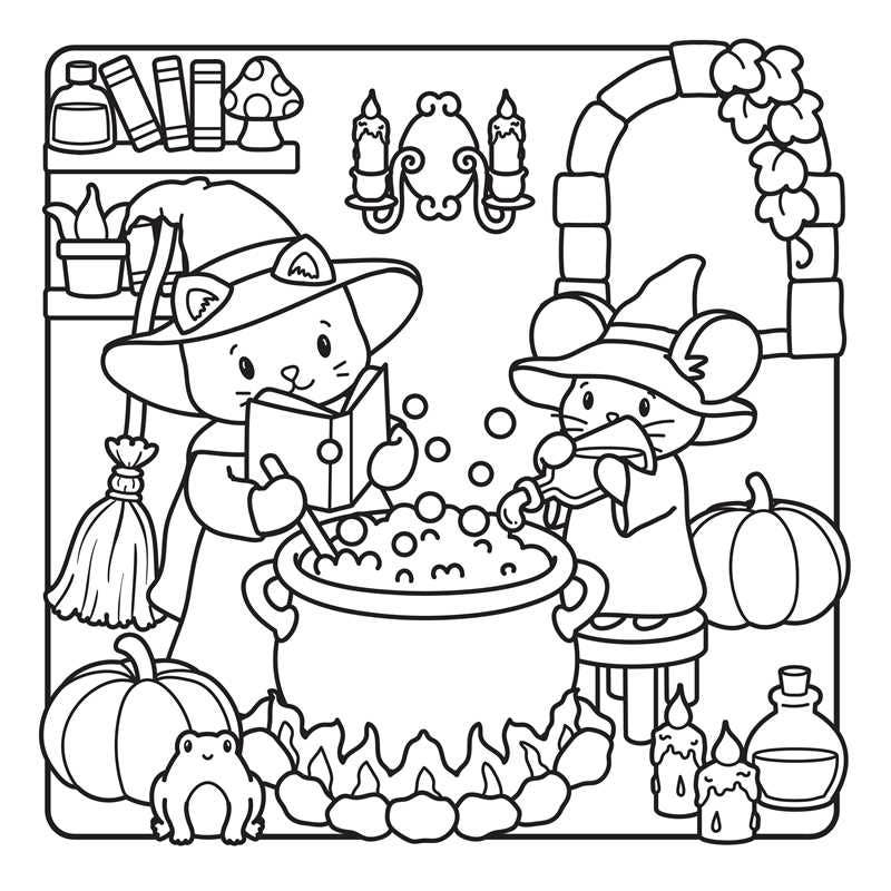 Not-So-Spooky Halloween Coloring Book