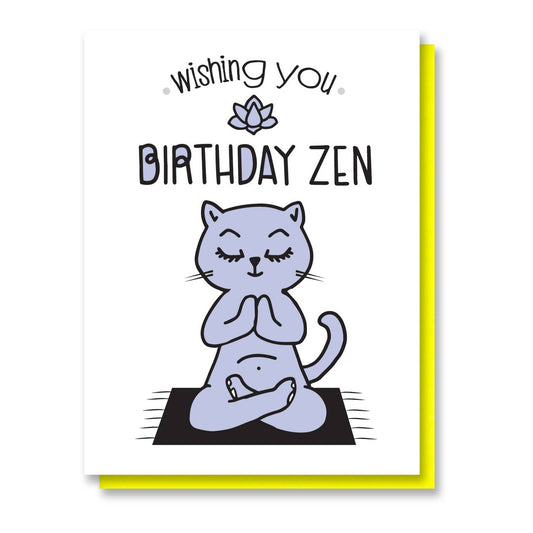 Cute Zen Cat Yogi Card