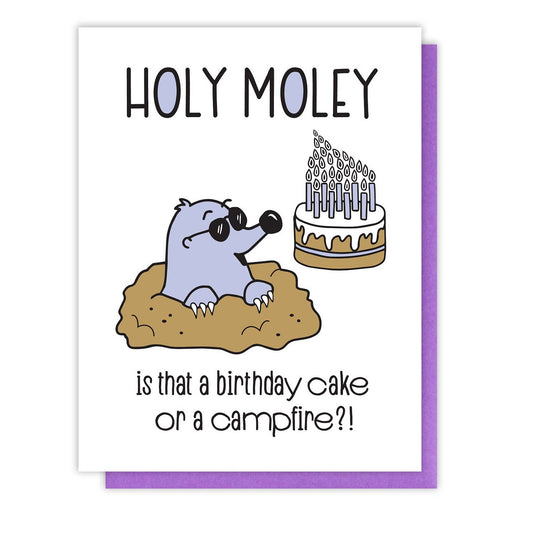 Funny Holy Moley Mole Card