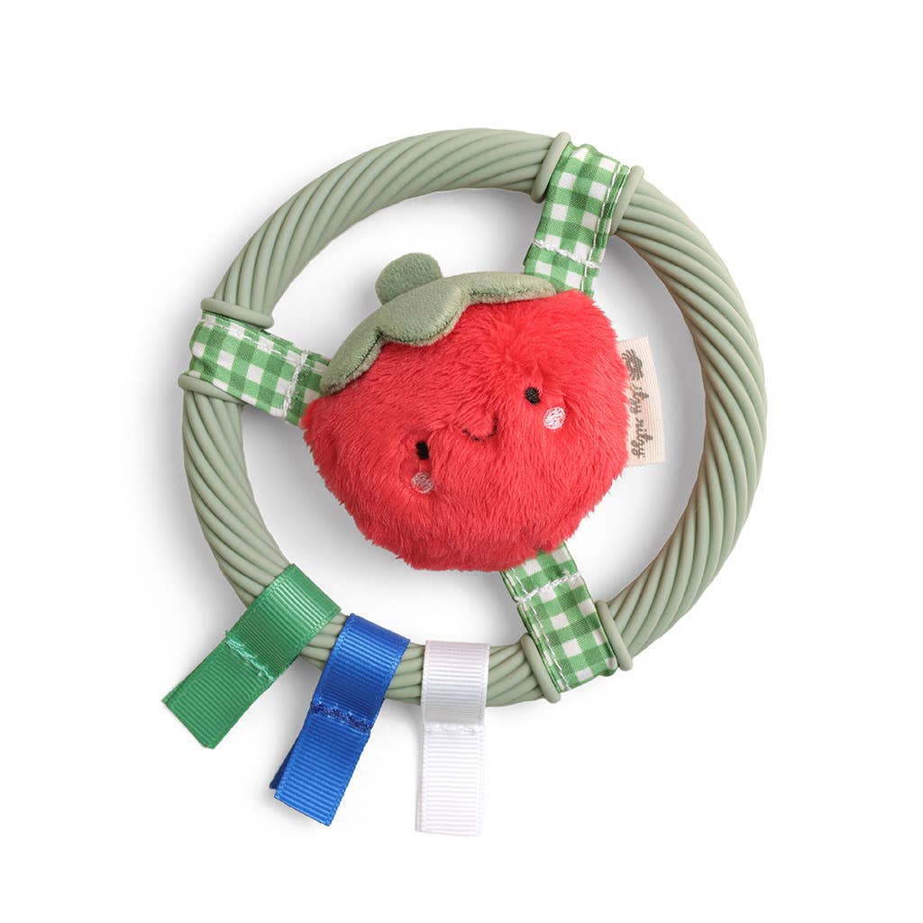 Itzy Ring Pal™ - Teething Ring Taupe Bear