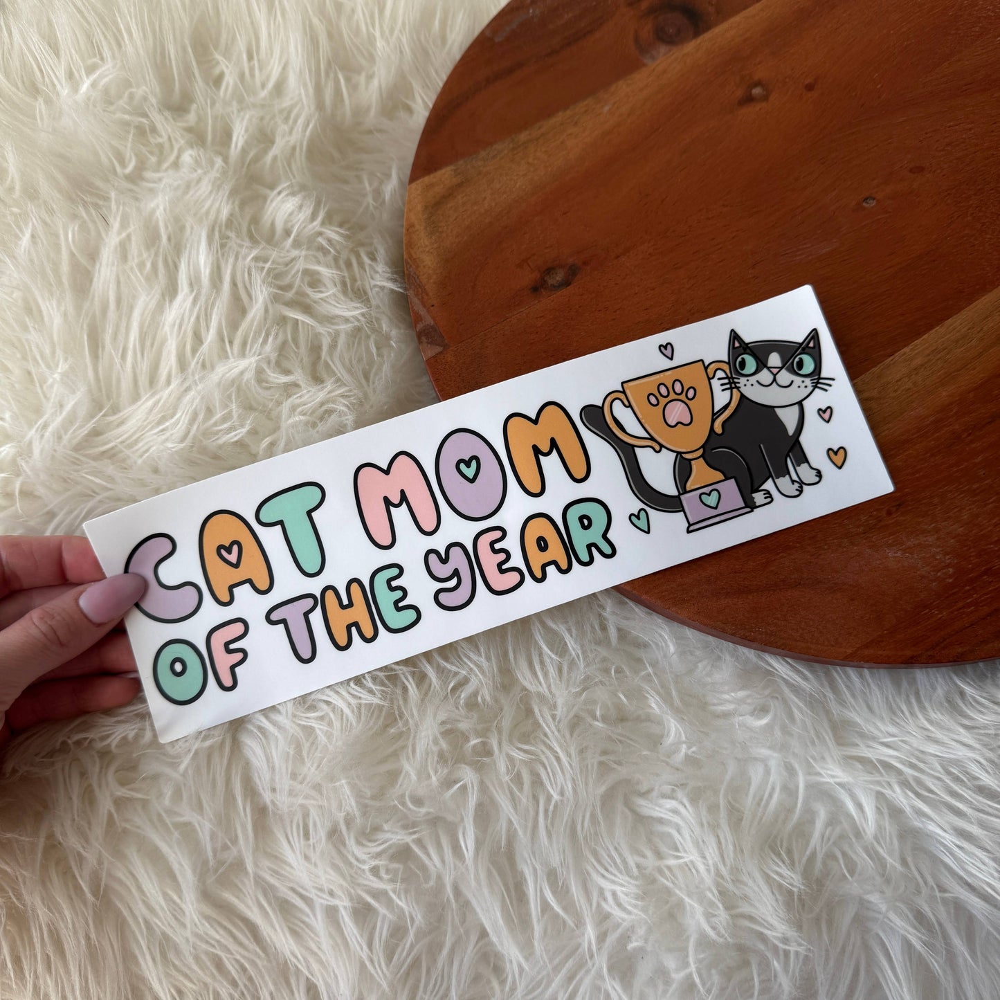 "Cat Mom Of The Year" Bumper Sticker