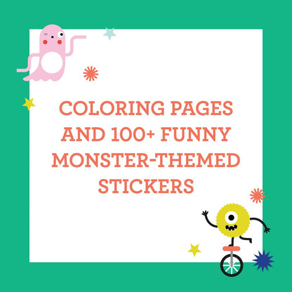 Coloring Book With Stickers: Monsters