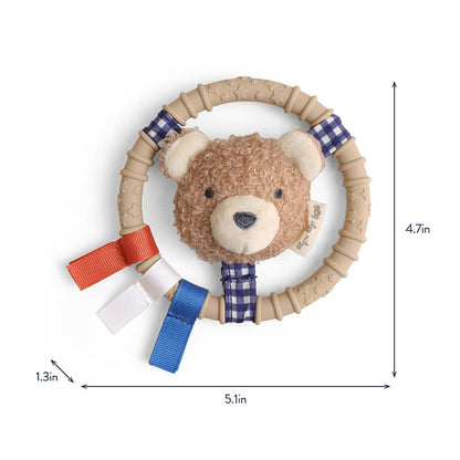 Itzy Ring Pal™ - Teething Ring Taupe Bear