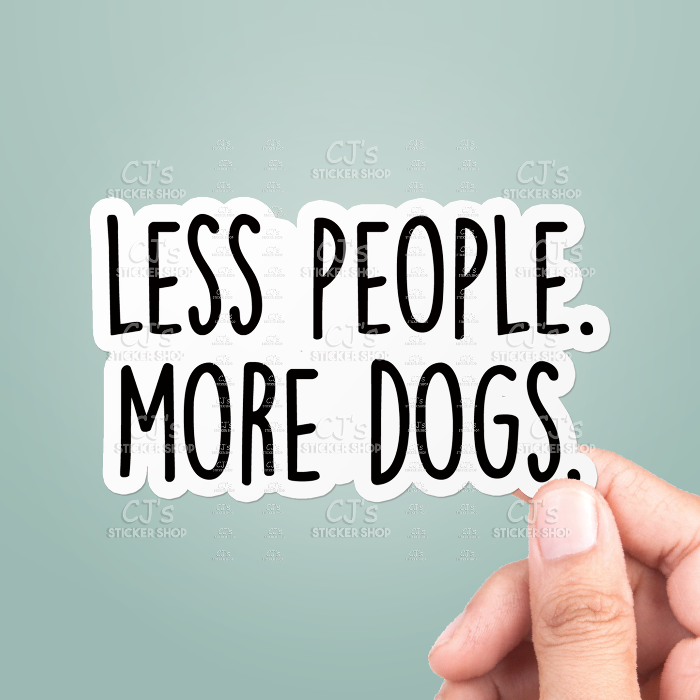 Less People More Dogs Sticker