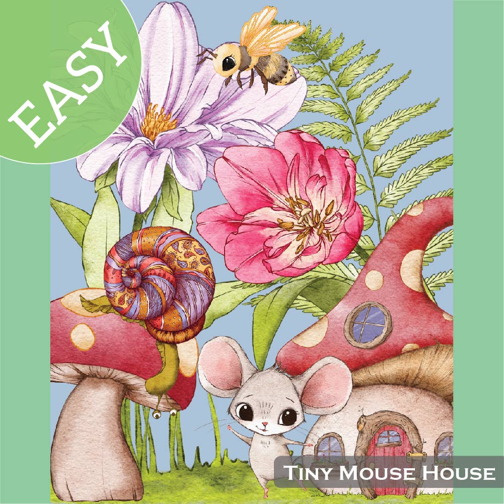 Paint By Number Painting Kits: Tiny Mouse House / Easy