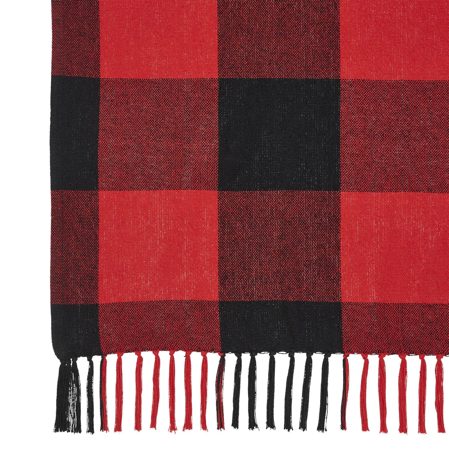 Harper Red Black Buffalo Check Woven Throw