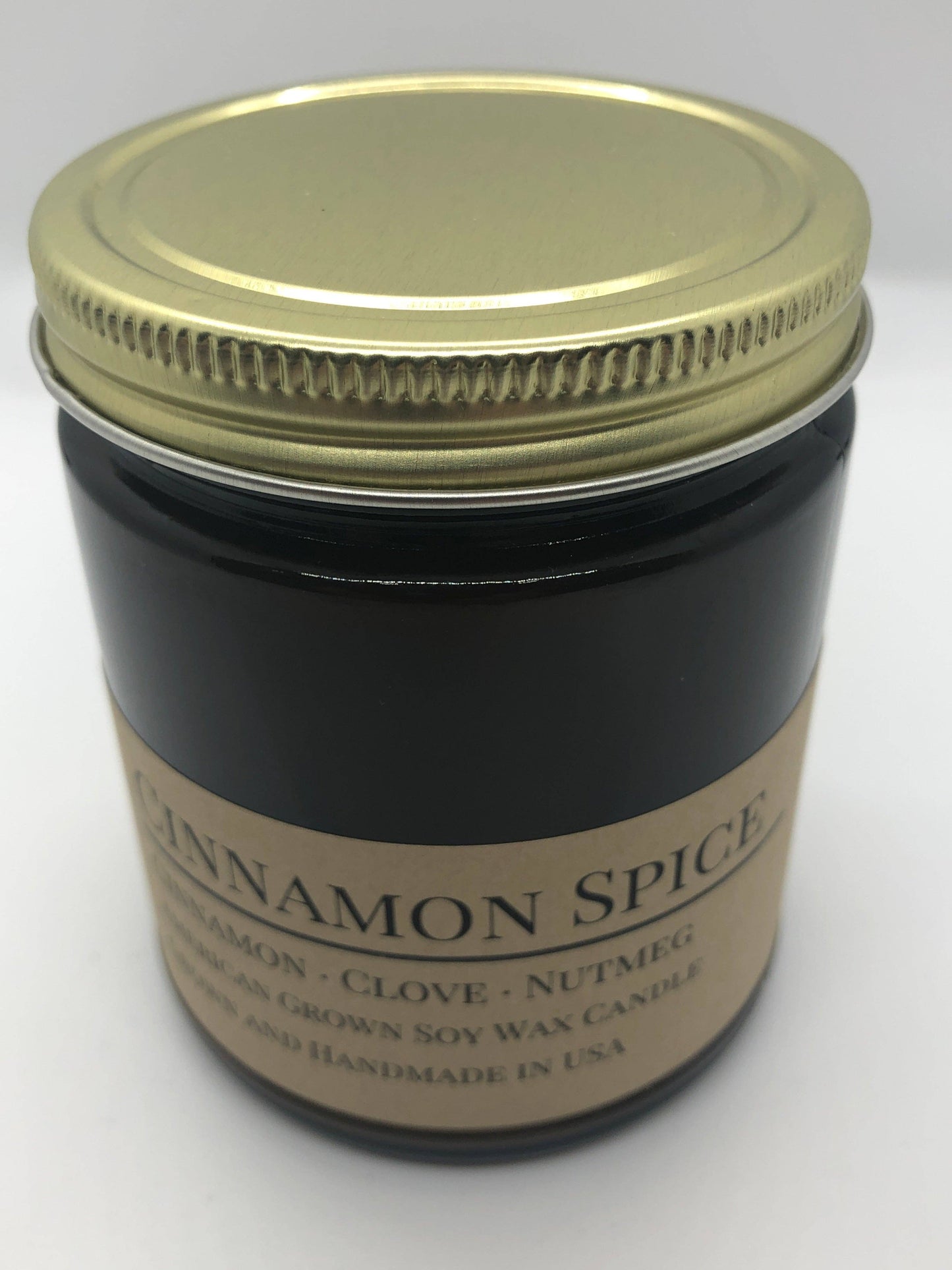 Cinnamon Spice Soy Candle | 9 oz Amber Apothecary Jar