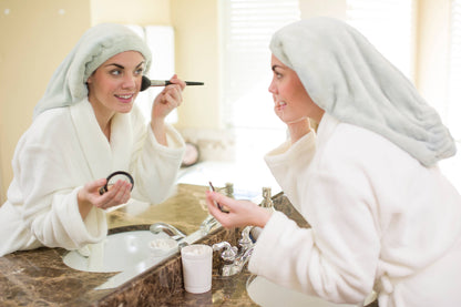 The Patented Microfiber Salon Hair Towel: Silver