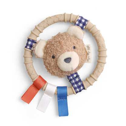 Itzy Ring Pal™ - Teething Ring Taupe Bear